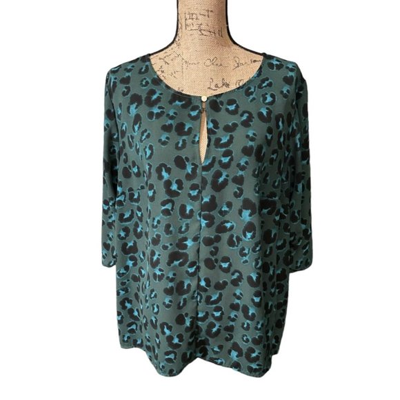 Ava & Viv Leopard Print Blouse‎ - Picture 1 of 6